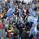 Fans during the round 1 Super Rugby Aotearoa match between the Blues and the Hurricanes at Eden Park on June 14, 2020 in Auckland, New Zealand.